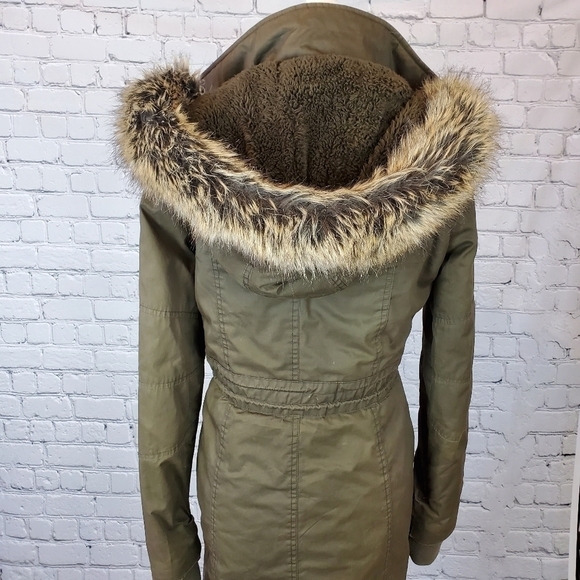 đť…şBCBGENERATION Hooded Parka Green sz. XS - Picture 5 of 8